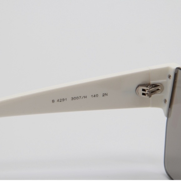NEW BURBERRY BE4291 3007/H UNISEX SHIELD SUNGLASSES BURBERRY BE4291 WHITE - Picture 10 of 13